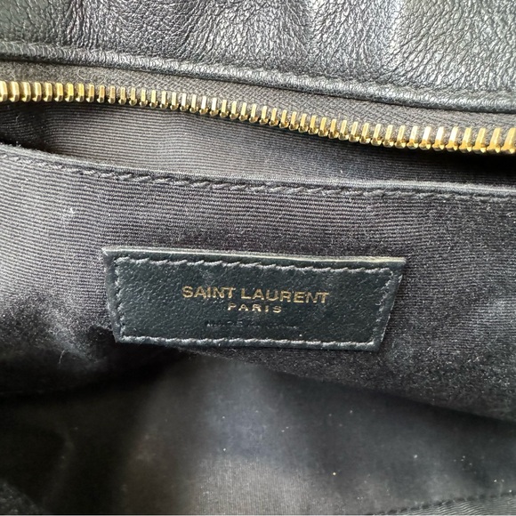 Saint Laurent YSL Raffia Lou Camera Bag in Black - Picture 7 of 9